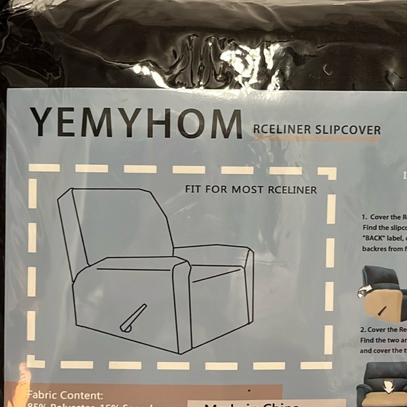 Furniture Recliner Slipcover BROWN Textured NEW in Package Will Fit Most Chairs - Picture 1 of 10